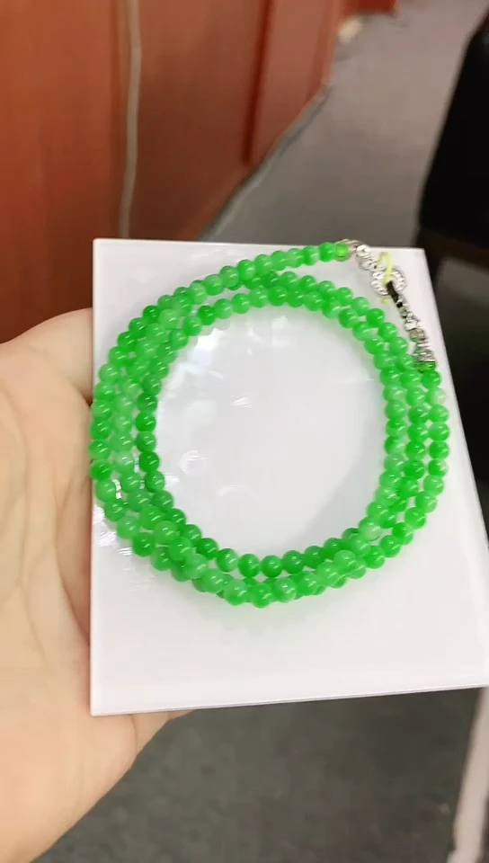 颈饰未镶嵌翡翠鹤*红4+mm项链定金