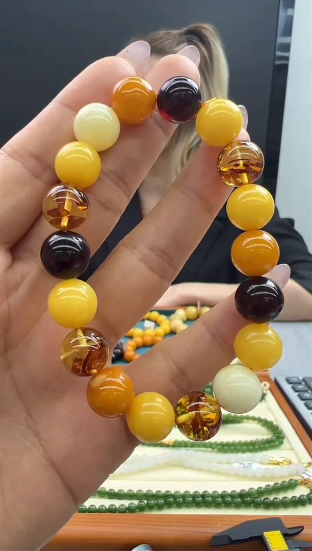 【闪购商品】琥珀手链未镶嵌616秒拍号