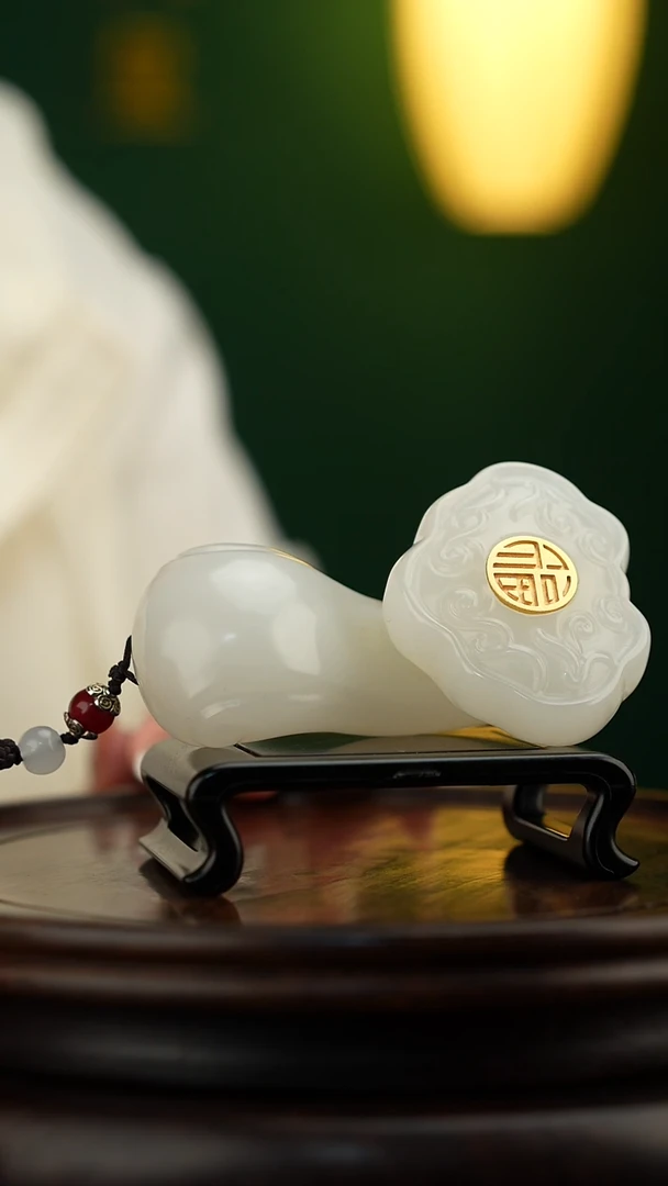 玉【福禄如意】玉石摆件手把件