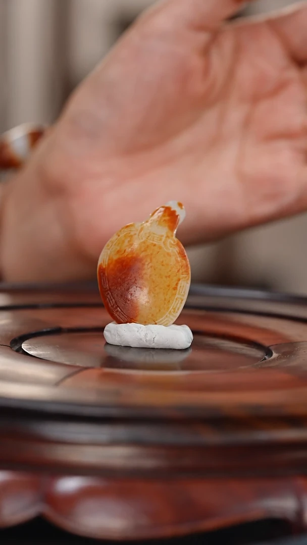 和田玉未镶嵌挂件林**道和田玉