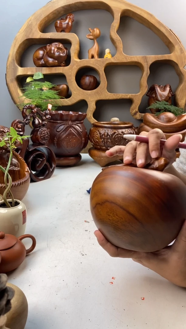 香樟木A25小苹果摆件/尺寸