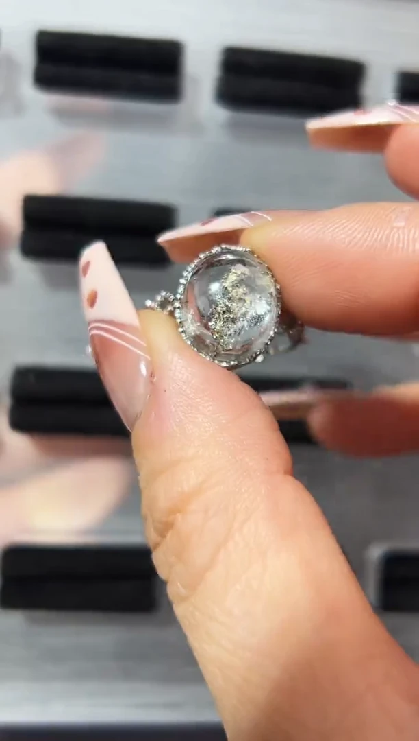 【闪购商品】水晶戒指银S925镶嵌发一（47）