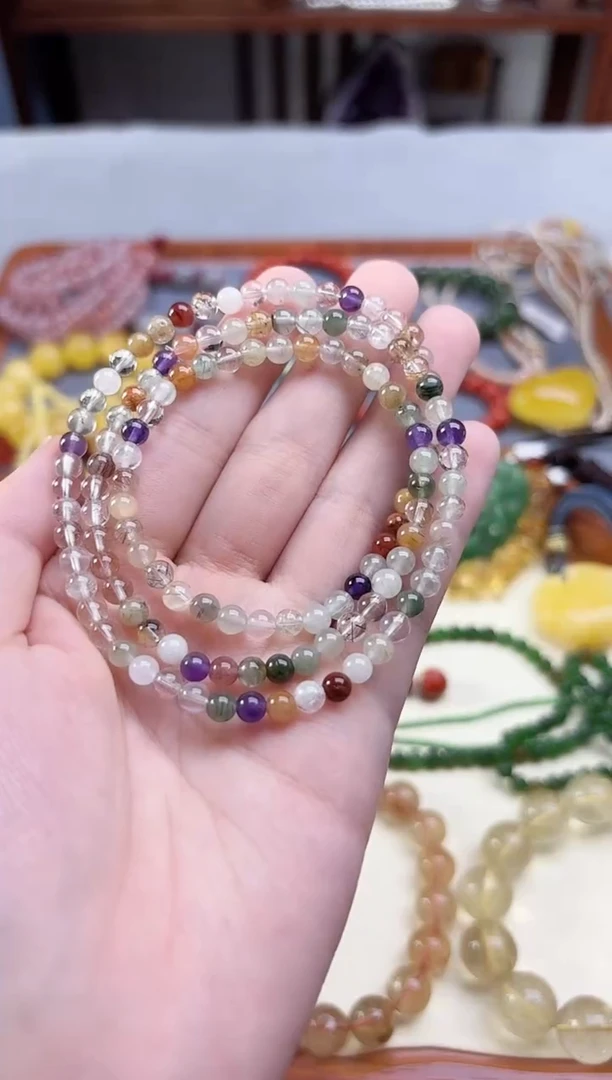 未镶嵌车挂水晶水晶多宝长串ZD