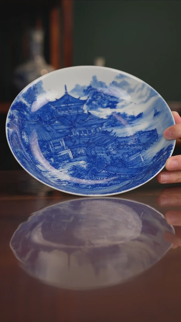 自成堂柴窑 江楼夜月