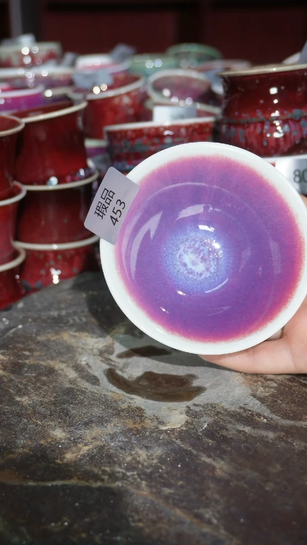 摆件陶精品窑变钧瓷茶器