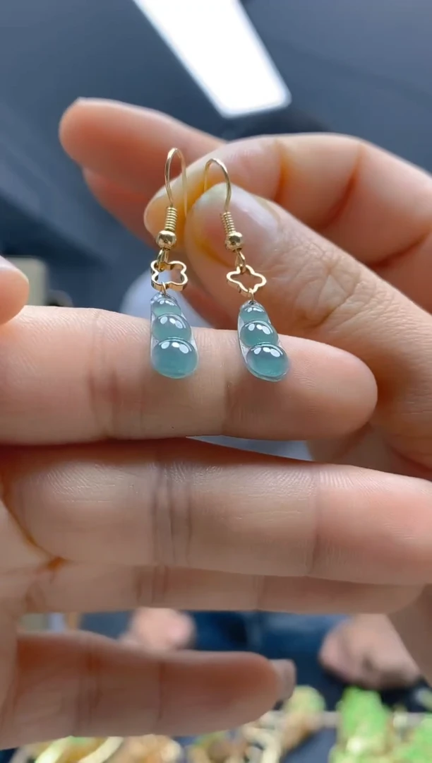 【闪购商品】翡翠耳饰合金277翡翠耳钩