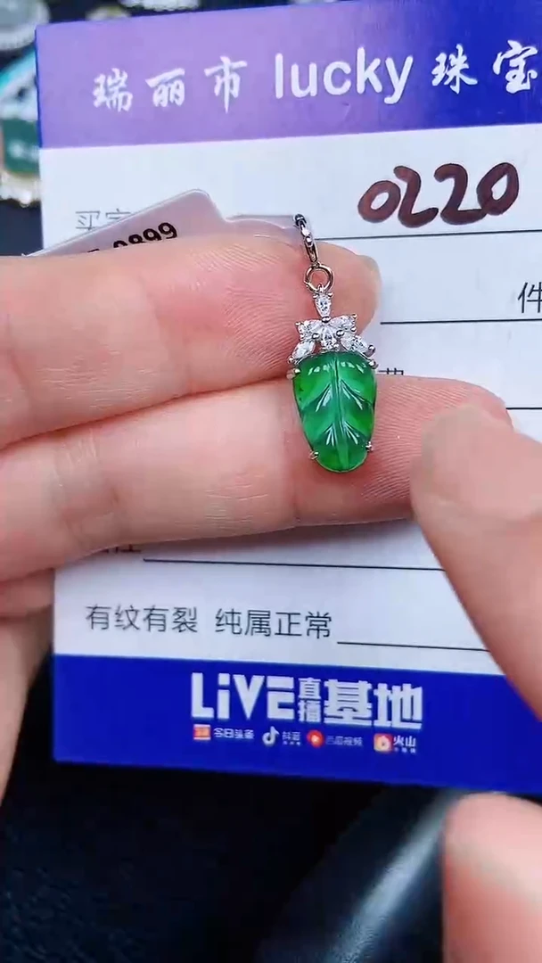 颈饰银S925镶嵌翡翠220