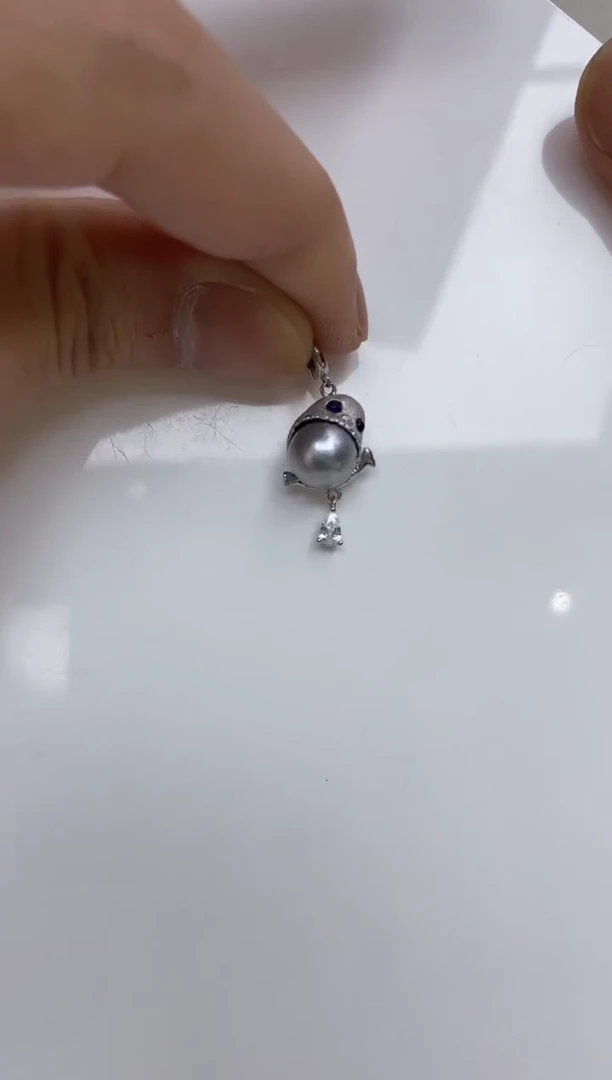 海水珍珠银S925镶嵌颈饰