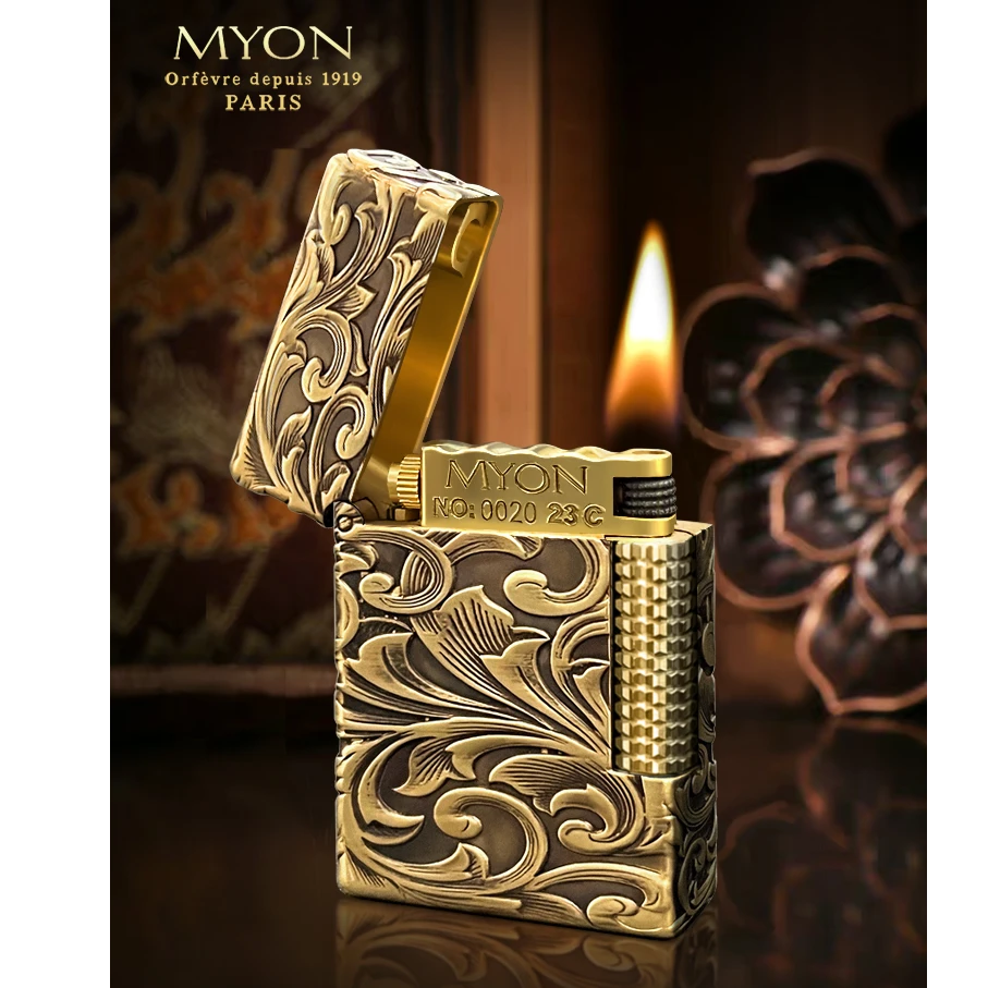 MYON（瑕疵机）M619【唐草】【五鬼】 【编织纹】煤油一机一码勉牌打火机