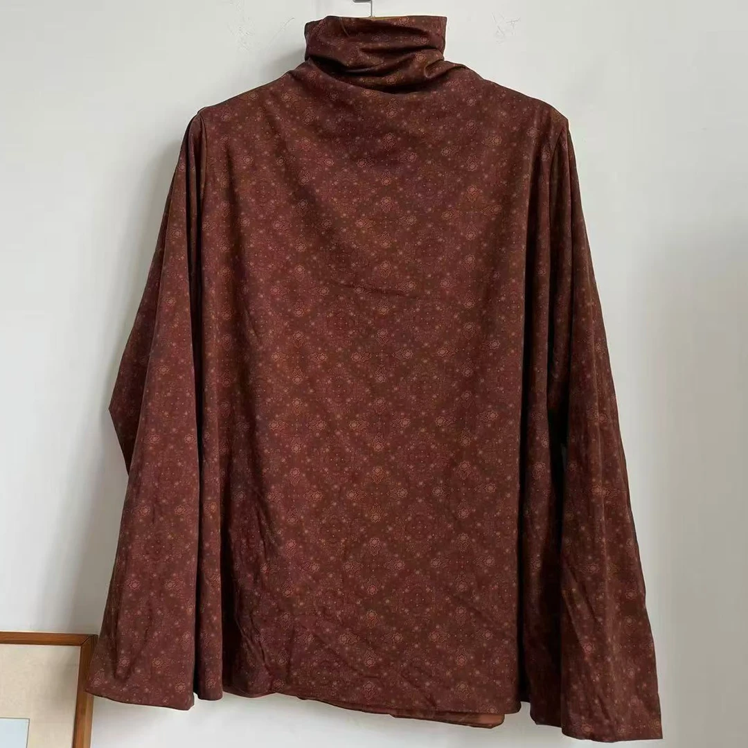 荼系列纯棉福利打底T恤均码长袖百搭女士印花秋冬套头