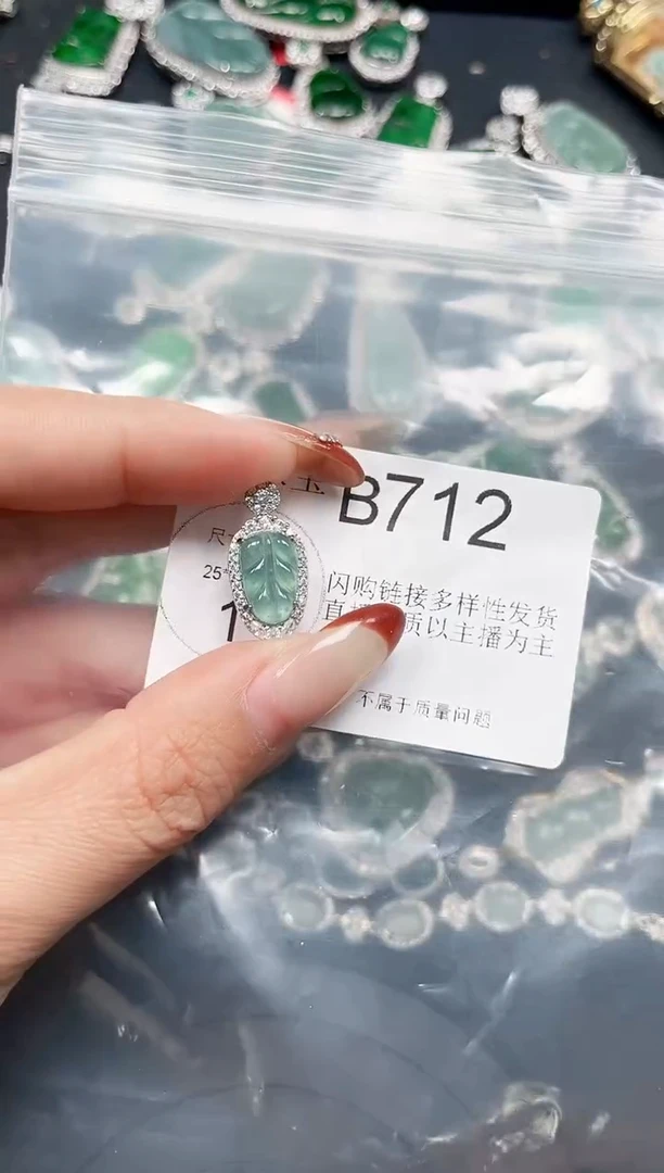 【闪购商品】翡翠颈饰未镶嵌赠皮绳712