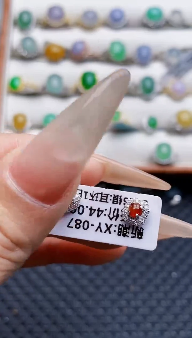 银S925镶嵌戒指翡翠2576