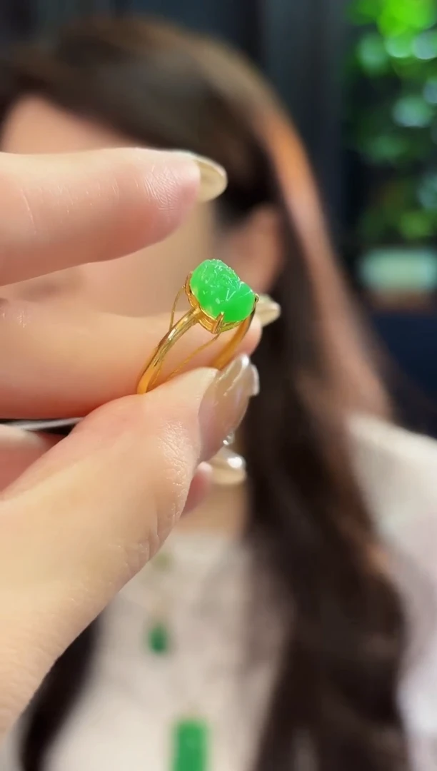 翡翠戒指未镶嵌缅料A货/多样性发货/一件