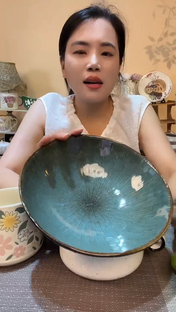 瓷片复古7.8英寸碗 微瑕介意勿拍