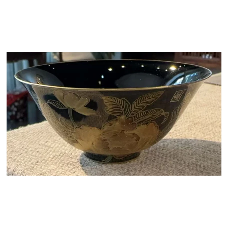 【三山拙垆】黑金花卉杯（灵玺0248）
