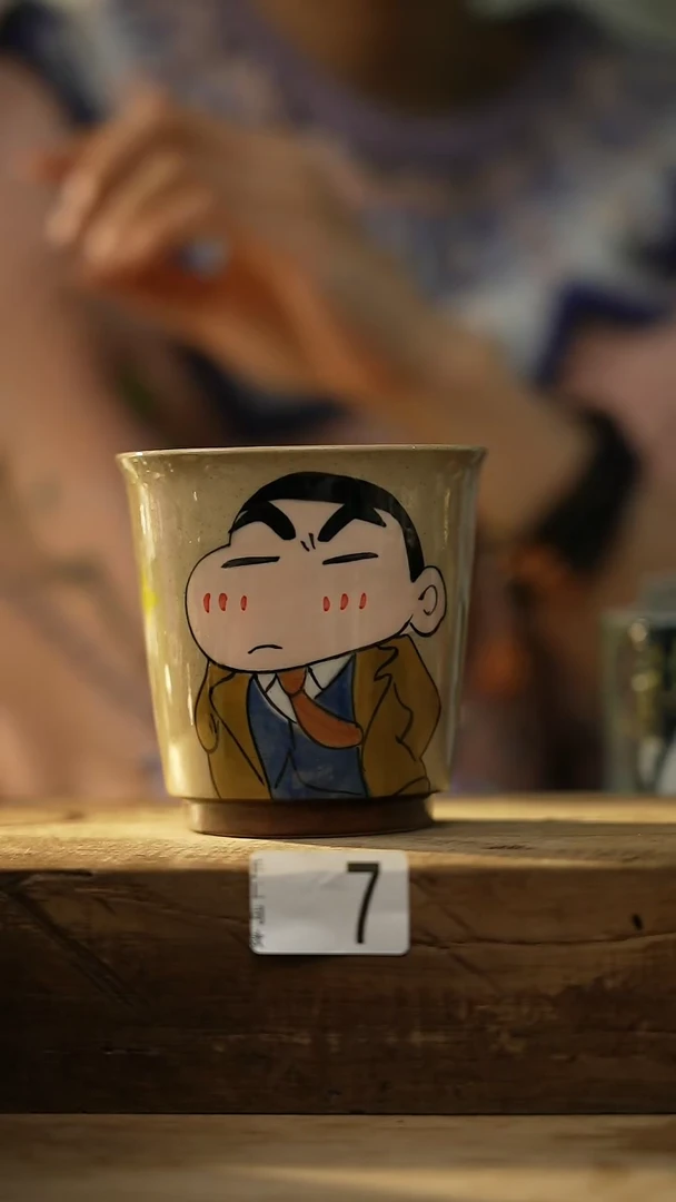 【闪购商品】瓷片设计师手作卡通系列 咖啡杯