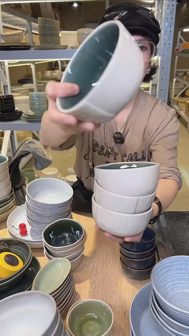 瓷191高温釉下彩陶瓷餐具默认微瑕