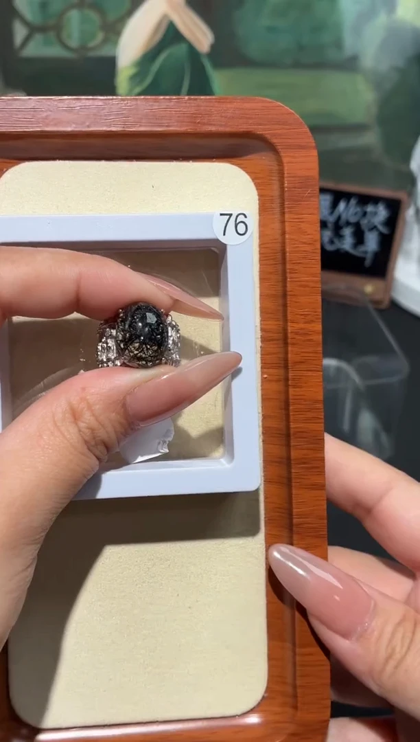 银S925镶嵌戒指水晶小***酱定制