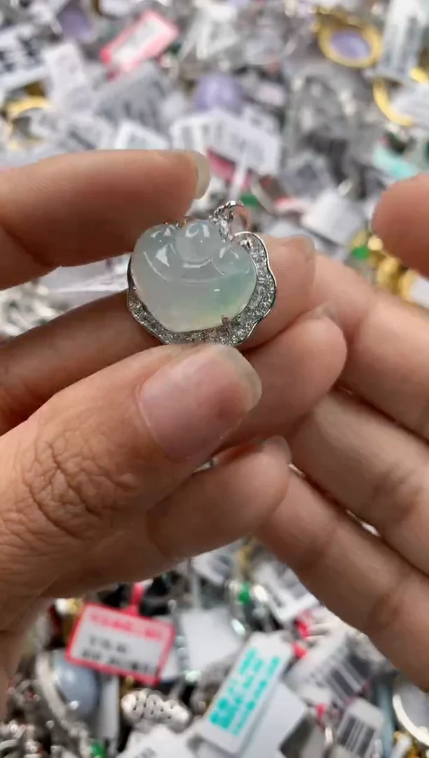 银S925镶嵌戒指翡翠222     8