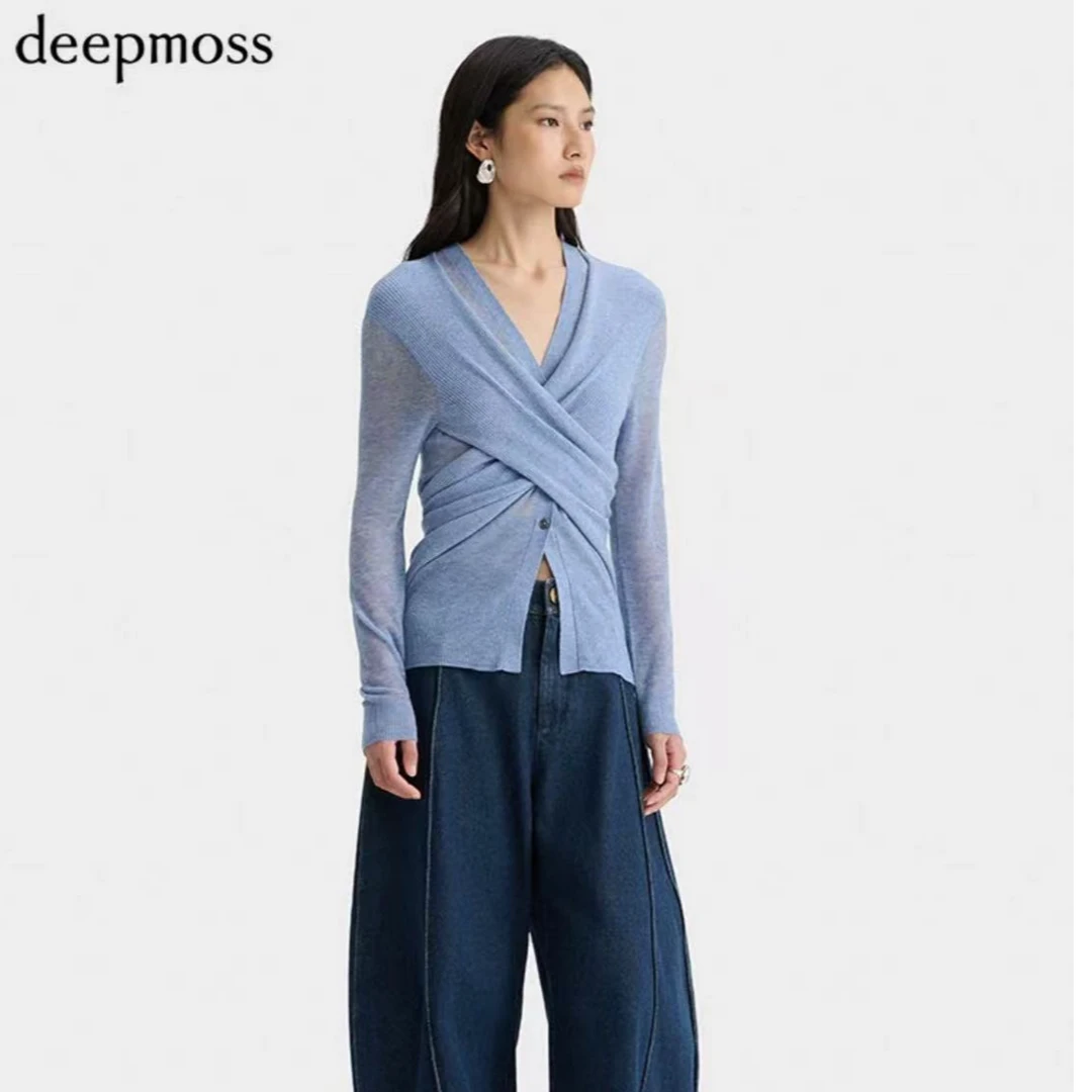 DEEPMOSS 闪葱交叠水溶上衣