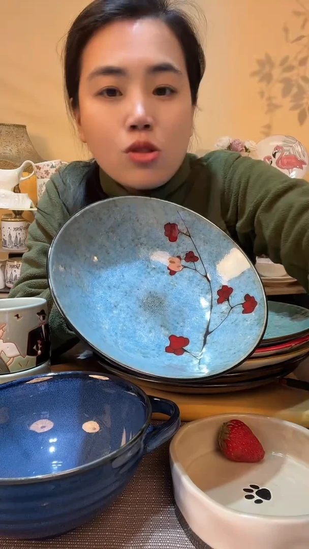 【闪购商品】瓷片微瑕款 7英寸梅花碗 介意勿拍