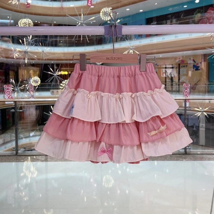 皇室童缘2025夏季新款时尚舒适女童甜美蝴蝶蛋糕裙17630472003