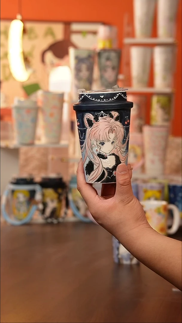 (玉泥）景德镇手工手绘万花文创陶瓷杯