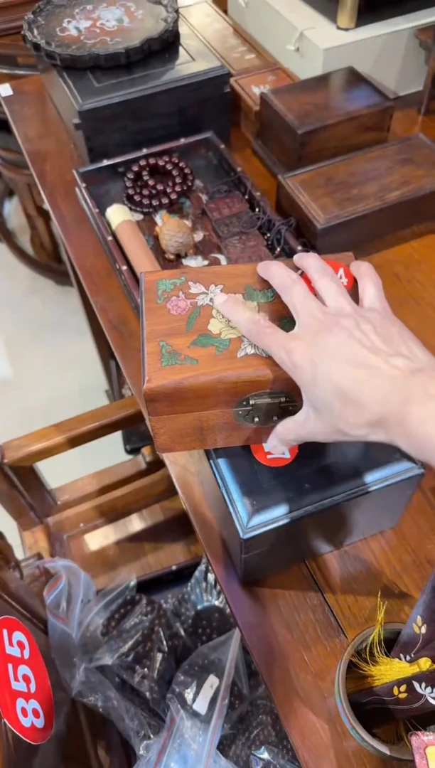 木木头款缅花富贵花开翻盖盒88