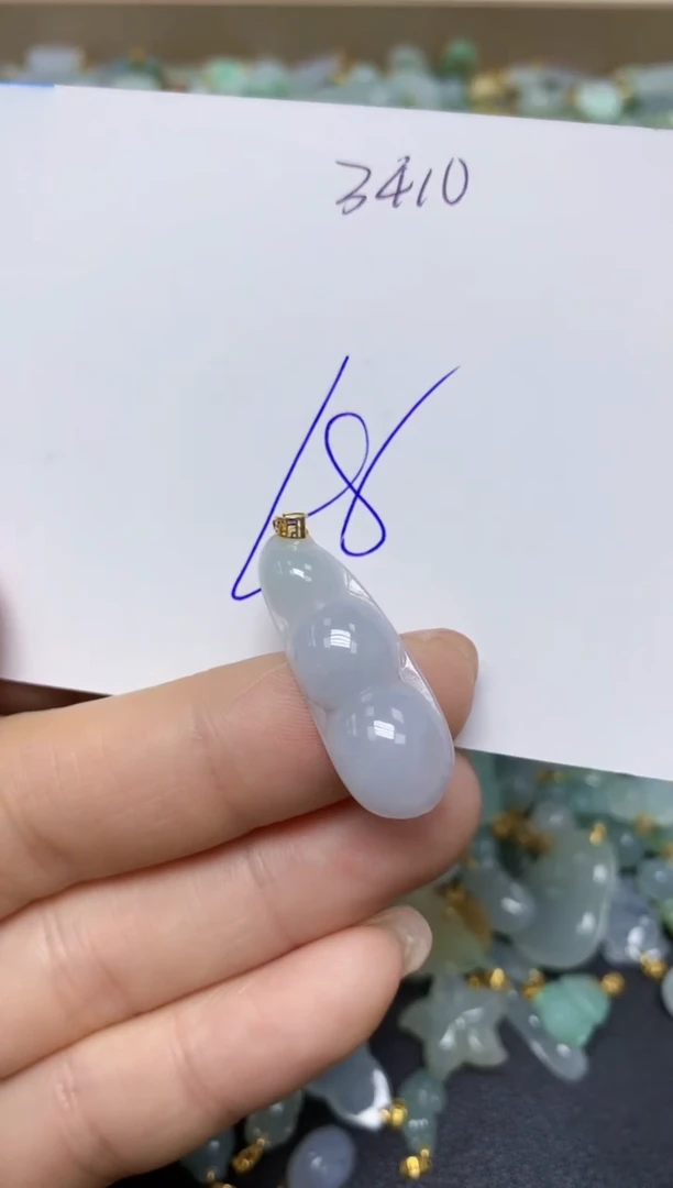 【闪购商品】翡翠挂件18K金镶嵌 天然翡翠A货