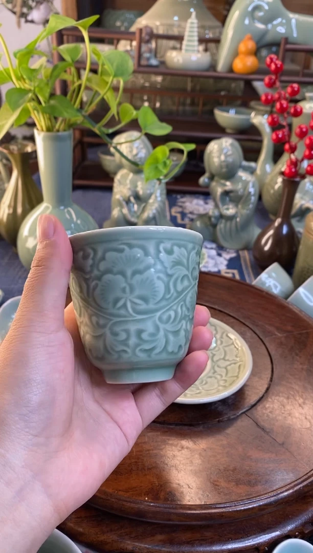 特价 处理 微瑕 牡丹隋型杯【b000028】1只