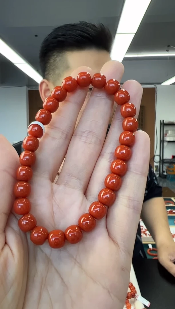 未镶嵌手链南红玛瑙A19老型珠南红手串7mm
