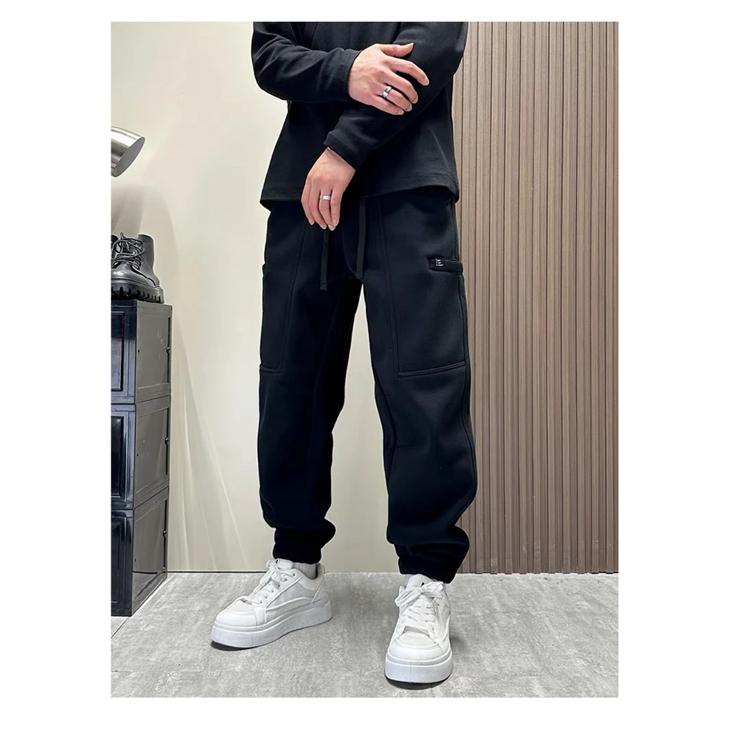 百搭抽绳束脚秋冬休闲男士潮流潮长裤-82112