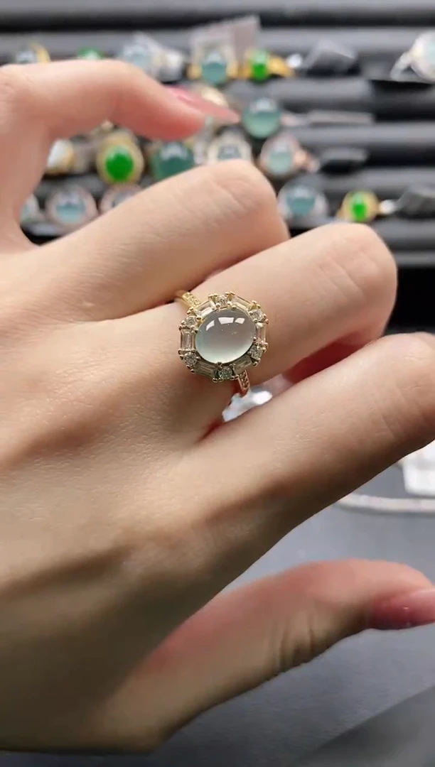 【闪购商品】翡翠戒指银S925镶嵌1111