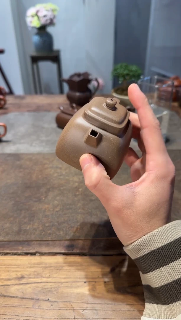 茶壶紫砂@**生四方坦然 青灰老段
