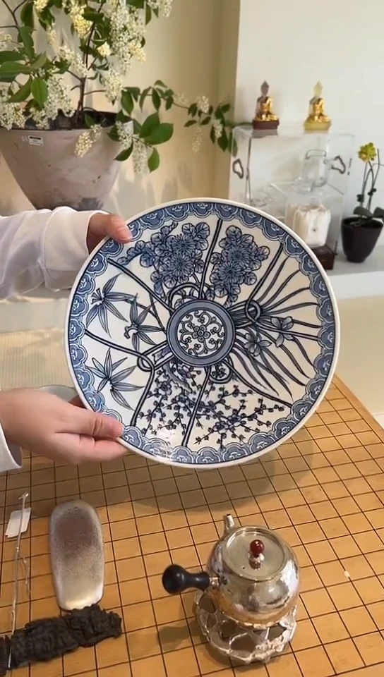 茶道摆件 青花盘391200000000