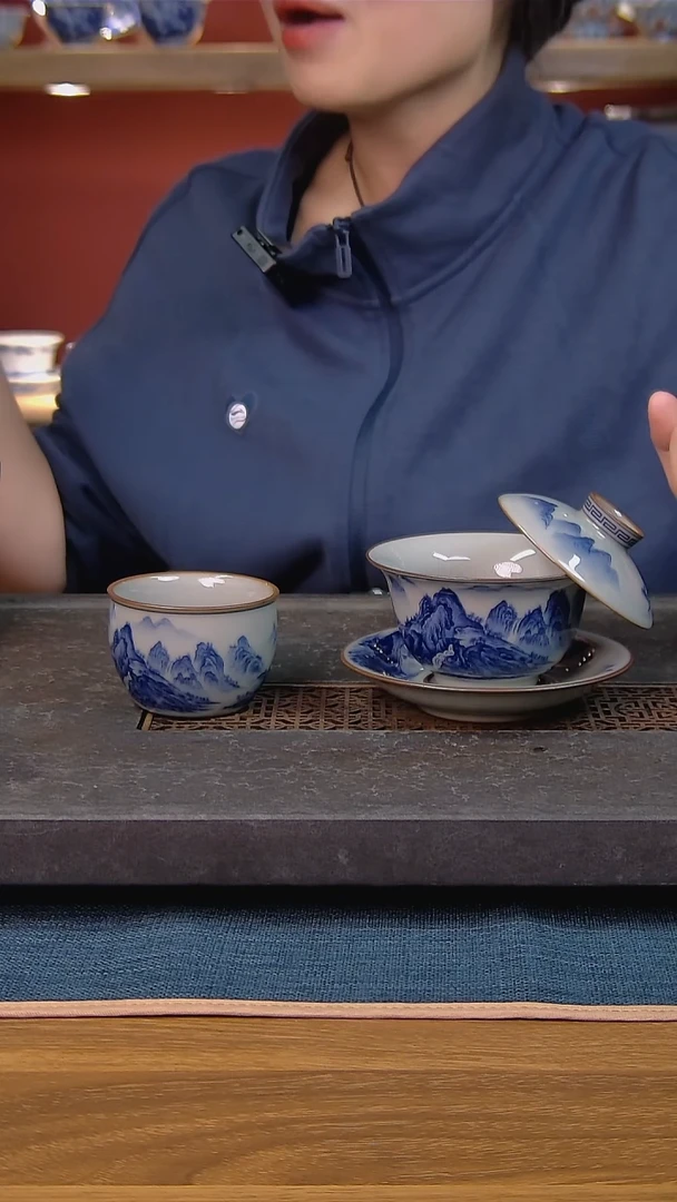 简装家用款2件套 老陶泥开片纹陶瓷茶具