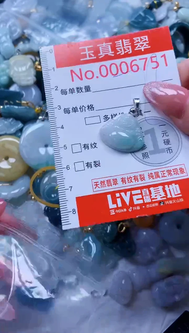 翡翠未镶嵌吊坠(不含链)6751