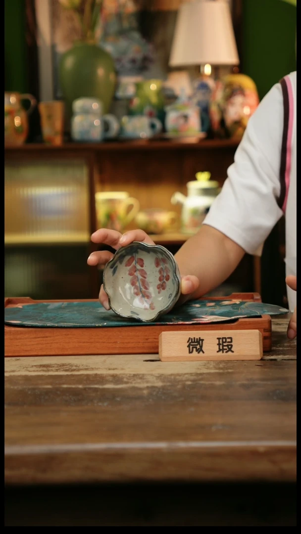 瓷片景德镇纯手工釉下彩精品茶具