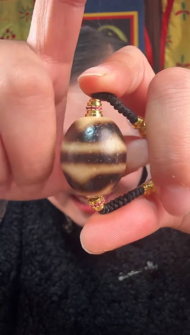 无非金属藏地双牙古珠