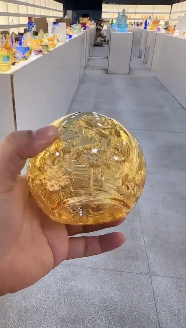 手工艺品琉璃荷花空心筒