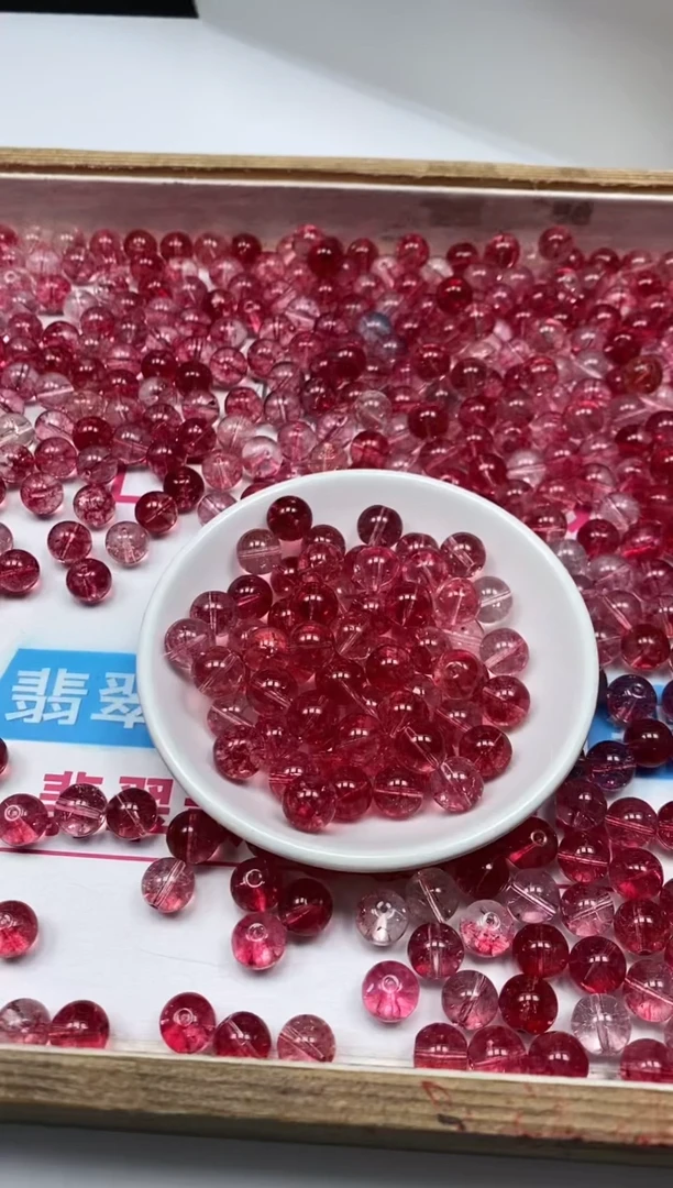 未镶嵌颈饰水晶B989 红幽灵10mm10个9.9元