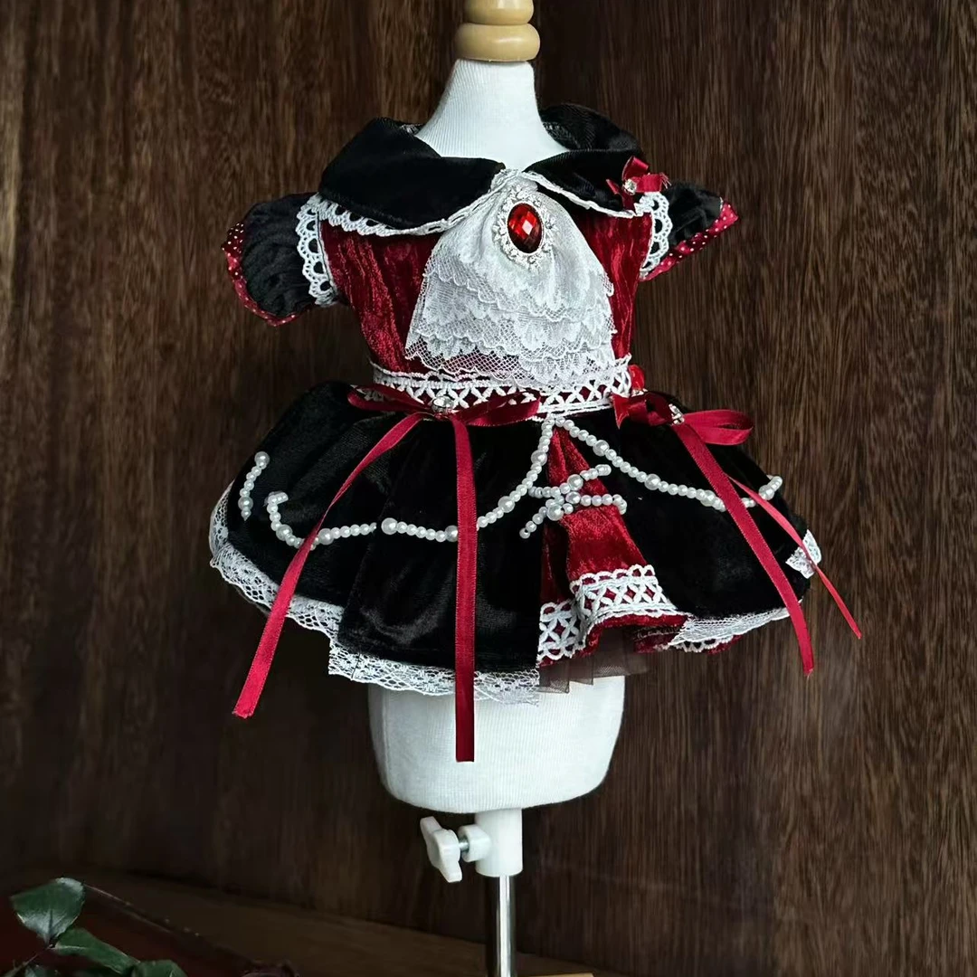 TinyTux 黑红新款高定狗狗公主裙