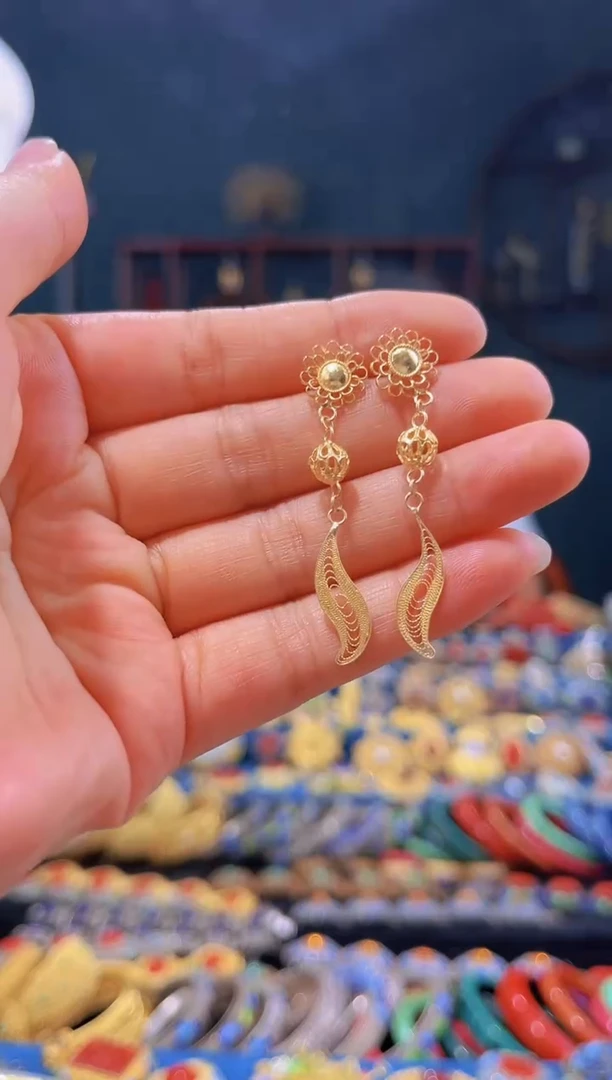 非遗绝技 花丝耳钉