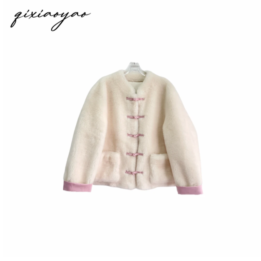 【新式国风】国潮风盘扣加厚保暖羊毛外套#QSYN3156