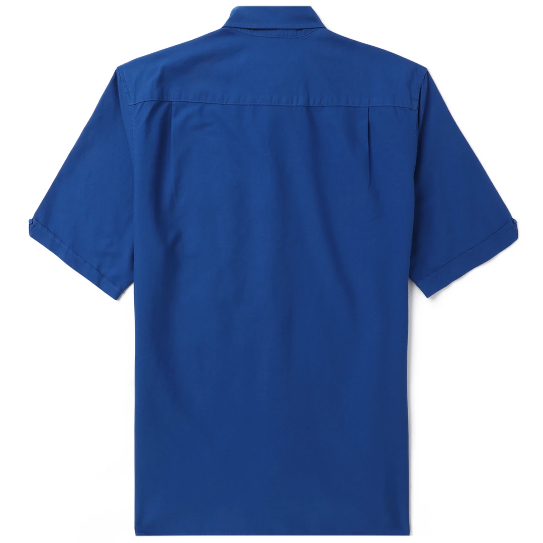 FRED PERRY夏季新款休闲麦穗刺绣尖领男士短袖衬衫M5503