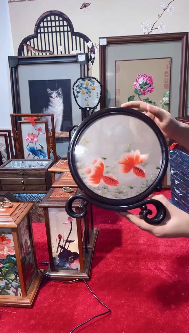织绣精品苏绣手工刺绣，成品摆件50