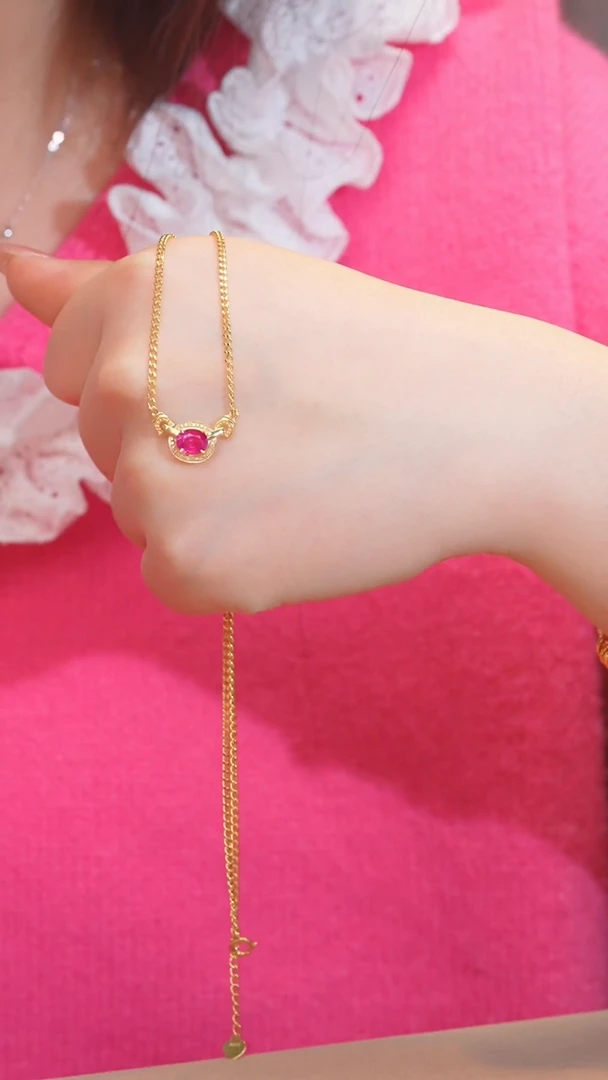 【闪购商品】红宝石项链18K金镶嵌（1ct）@@U4317