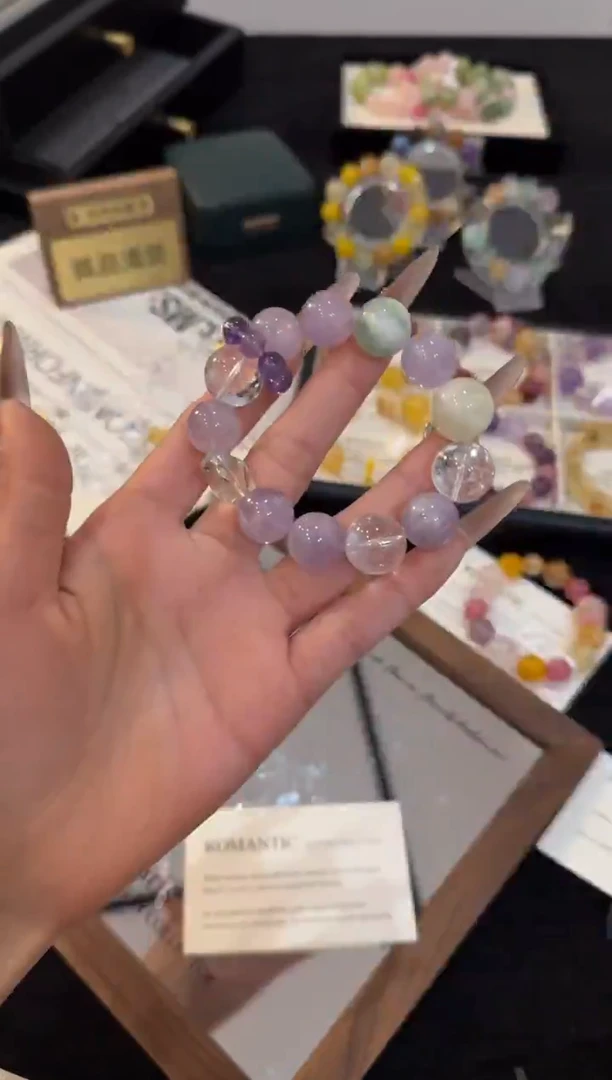 合金手链水晶紫色多宝手链x2764