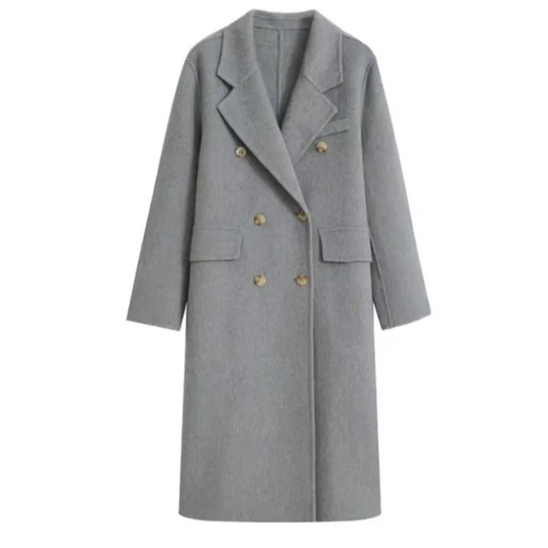 2024新款经典韩版正肩高级感双面呢大衣801