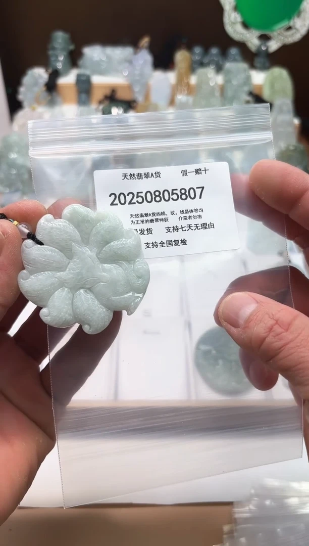 颈饰未镶嵌翡翠天然A货翡翠0823